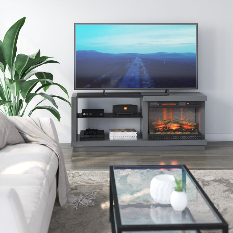 Orren Ellis Ladores TV Stand for TVs up to 65" with Fireplace Included